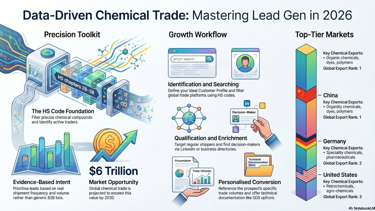 chemical import export leads